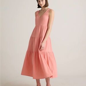 Quince Coral Sleeveless Maxi Dress